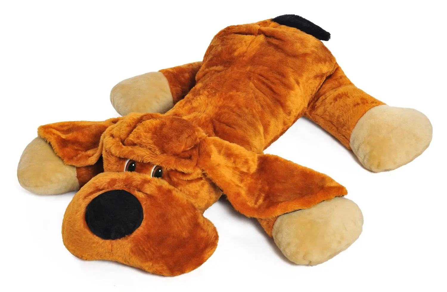 Velinda chien peluche géante allongé 110 cm douce