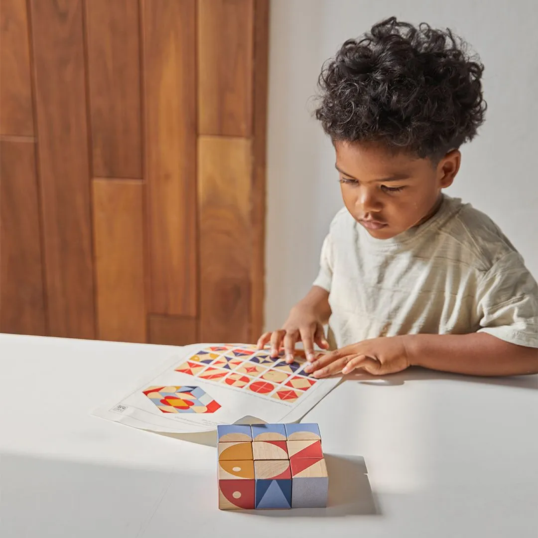 PlanToys Geo Pattern Cubes cubes motifs géométriques 3 ans