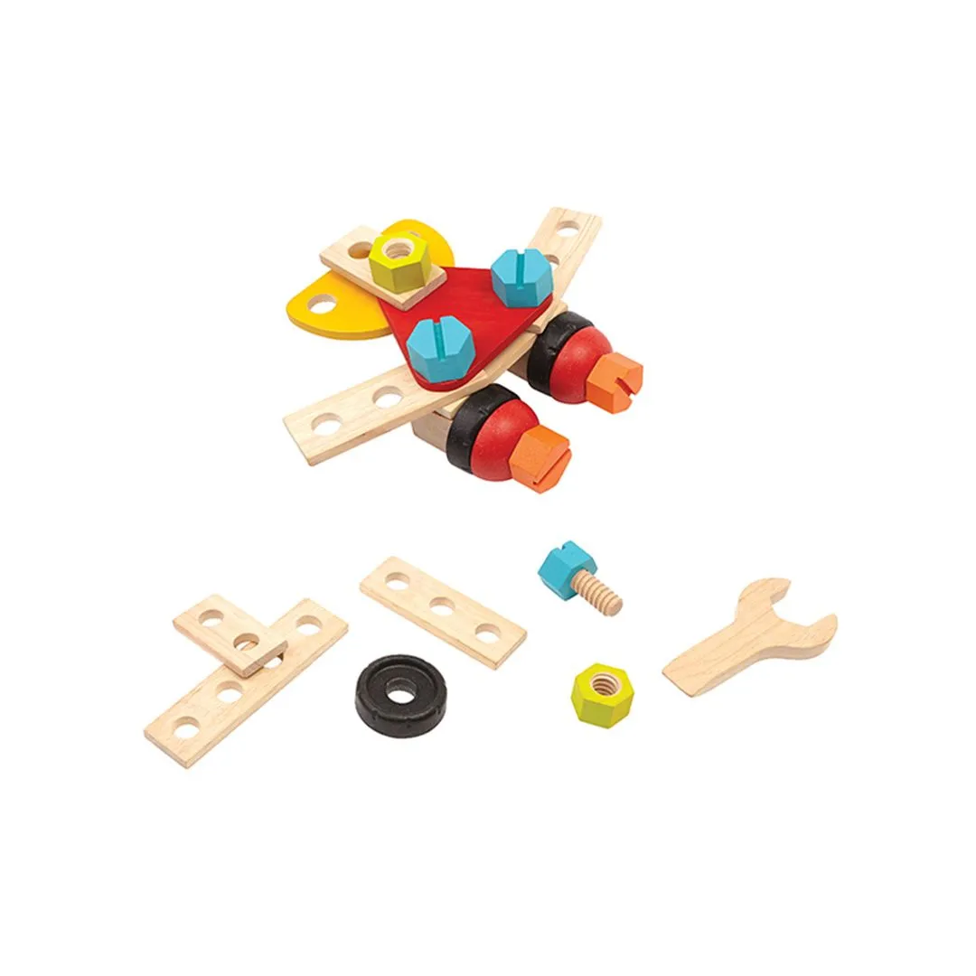 PlanToys Construction Set coffret 40 pièces bois