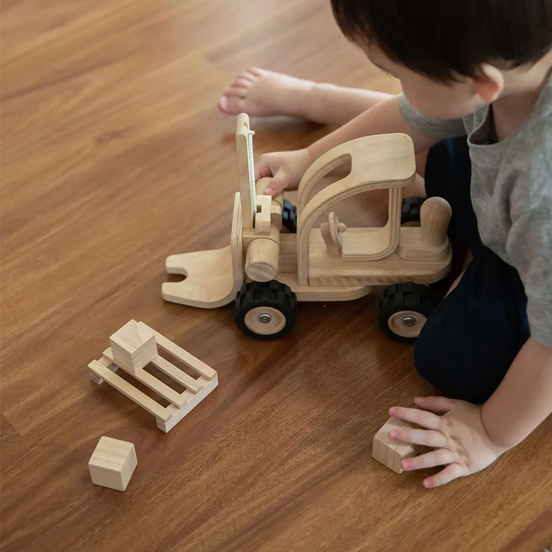 PlanToys Forklift chariot élévateur bois dès 3 ans