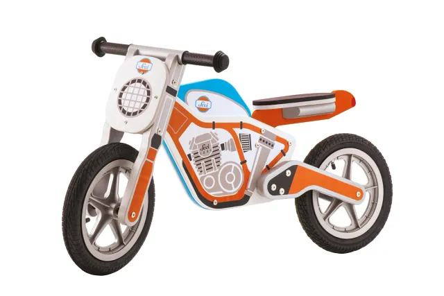 Trudi Sevi Moto Orange draisienne bois selle réglable