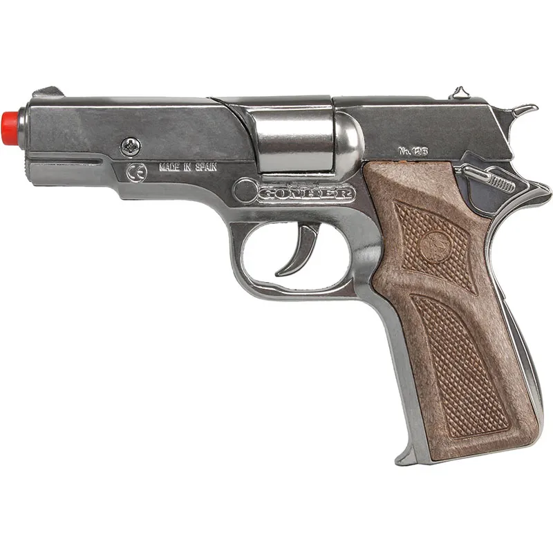 Gonher Police pistolet à amorces 8 coups métal