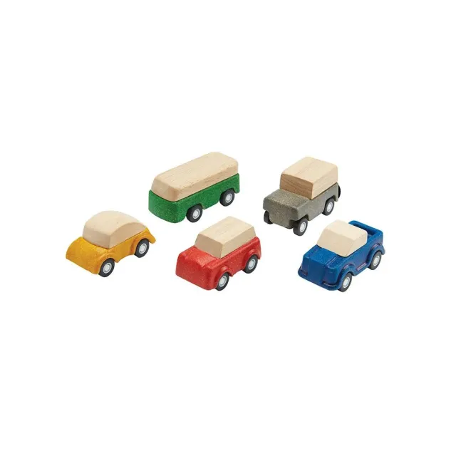 PlanToys PlanWorld set 5 voitures bois dès 3 ans