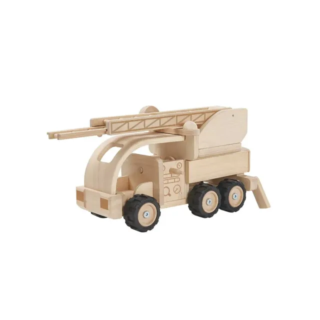 PlanToys Fire Truck camion pompier bois échelle rotative