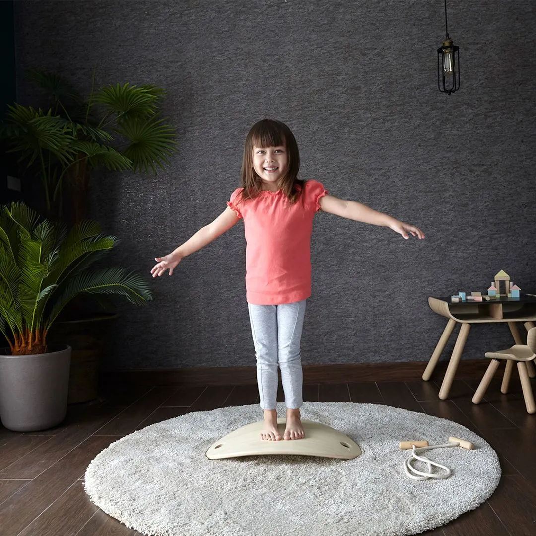 PlanToys Balance Board planche d'équilibre bois corde dès 3 ans