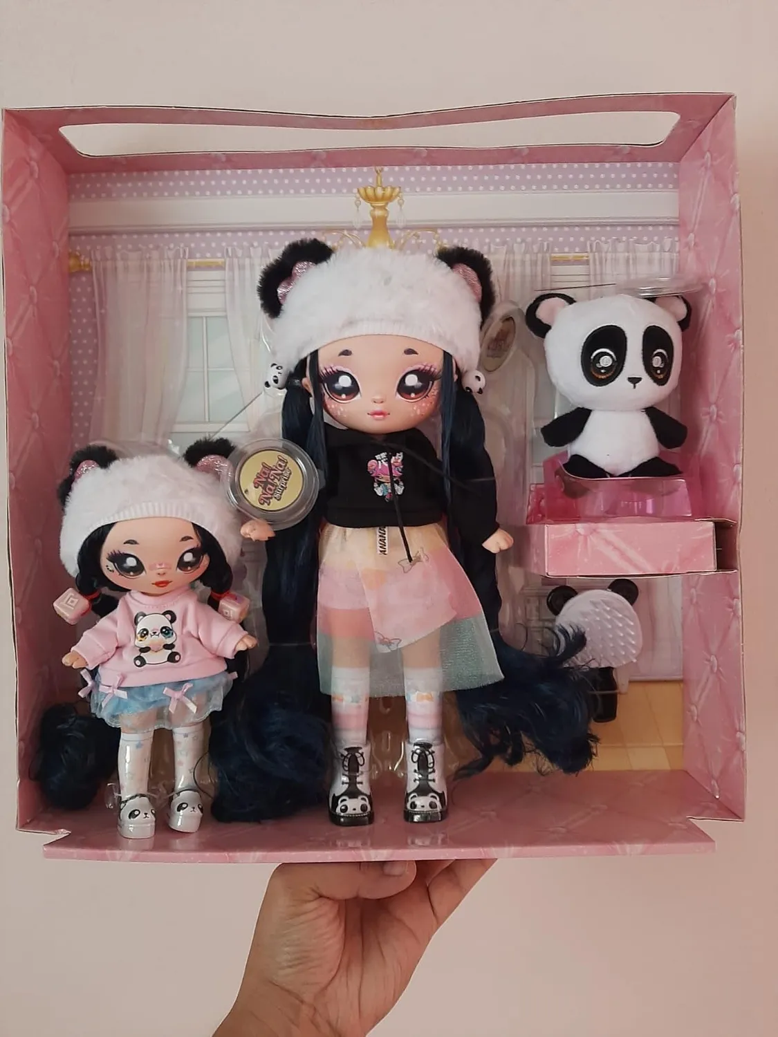 Na Na Na Surprise Family Panda poupées 3 pièces Winnie