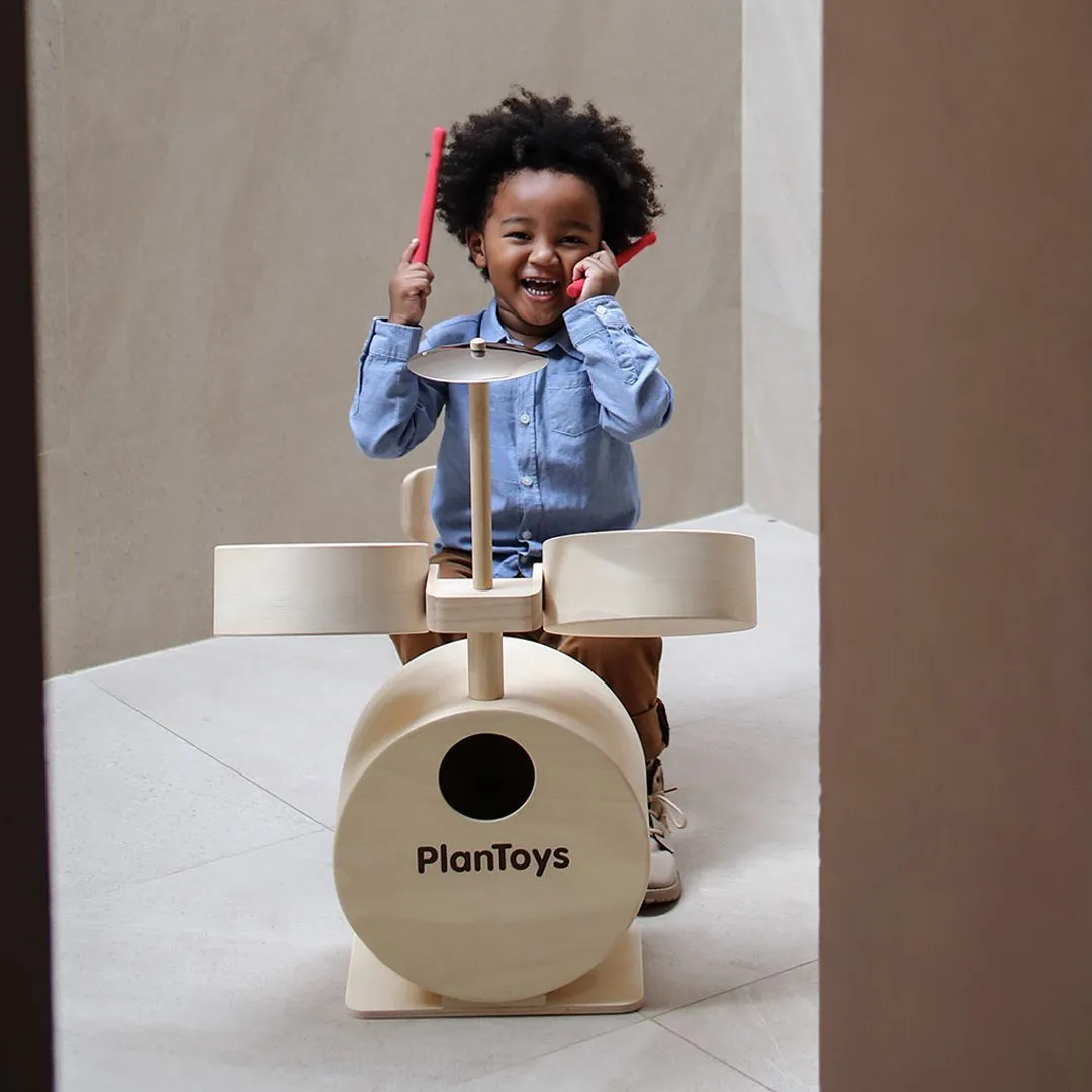 PlanToys Drum Set batterie enfant bois dès 3 ans