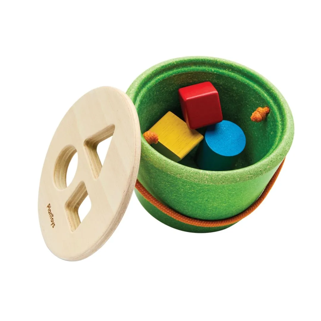 PlanToys Geo Sorting Bucket seau à formes dès 12 mois