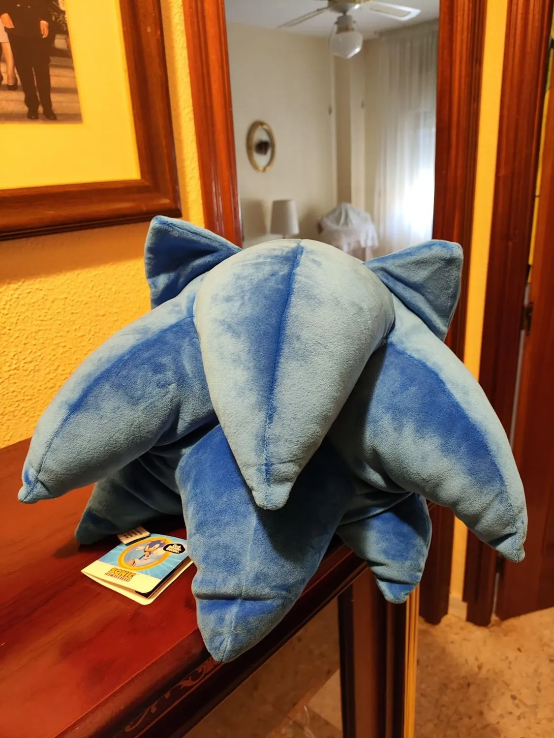 Tomy Mocchi Sonic 3D peluche méga bleue 38 cm