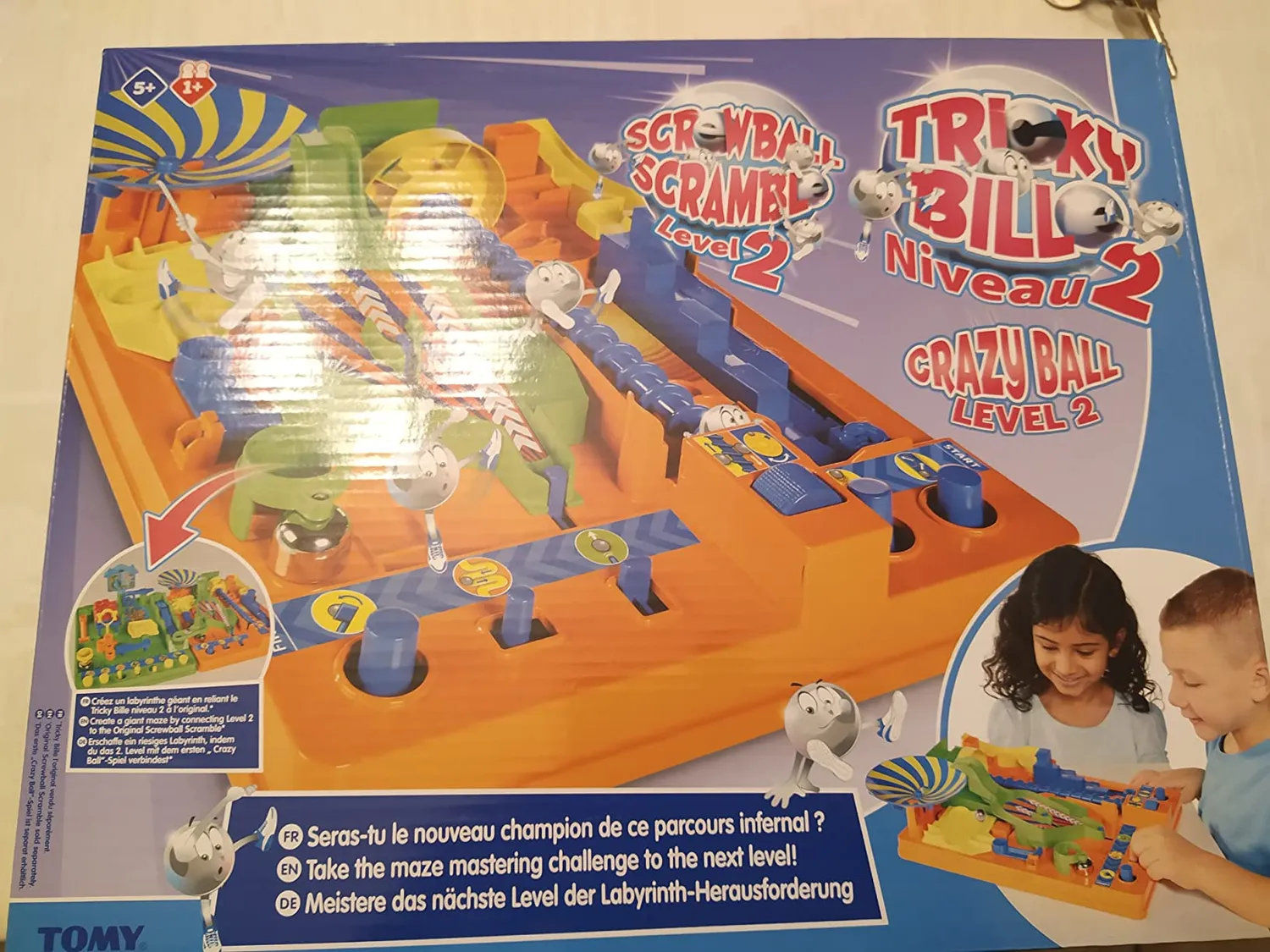 Tomy Tricky Bille Level Up jeu circuit billes vertical