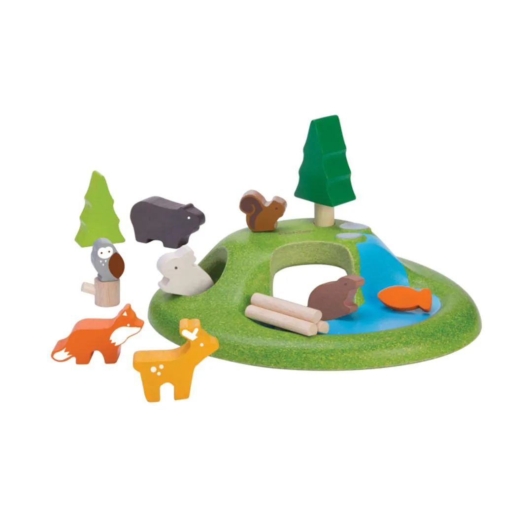 PlanToys Animal Set animaux forêt 17 pièces