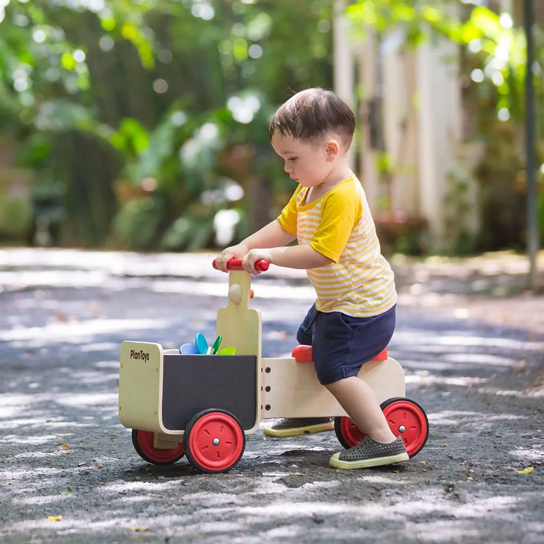 PlanToys Delivery Bike porteur vélo bois dès 18 mois