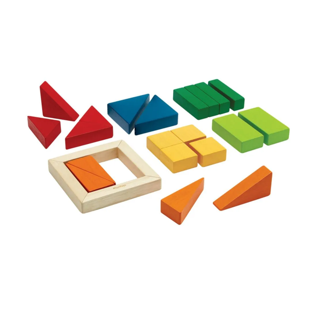 PlanToys Unit Plus Fraction Blocks jeu blocs bois 20 pièces