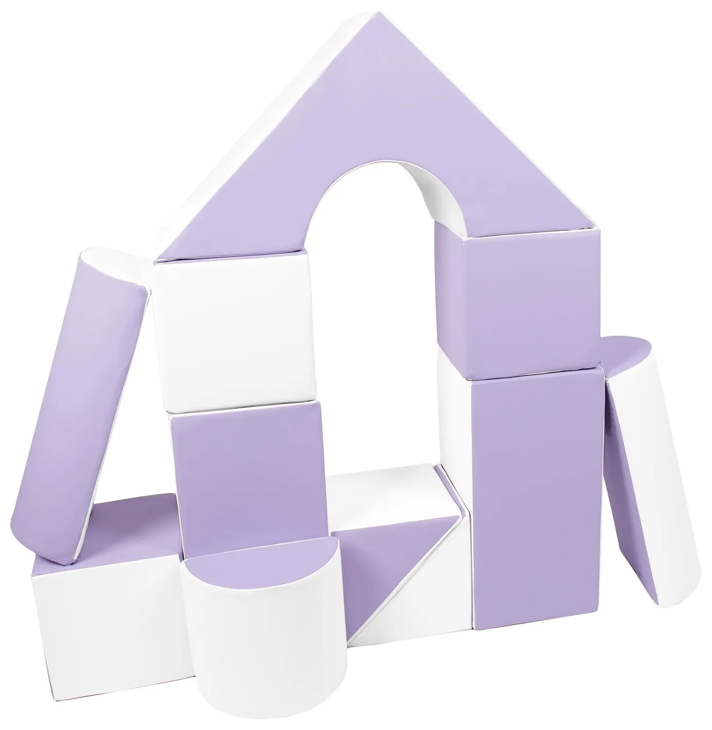 Velinda Blocs mousse 11 pièces pastel rose bleu jaune motricité