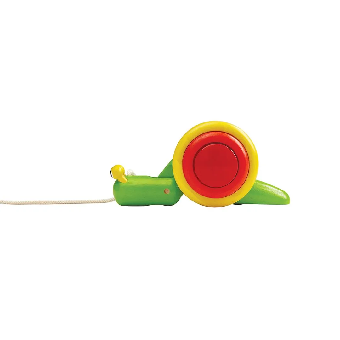 PlanToys Pull Along Snail escargot à tirer bois 12 mois