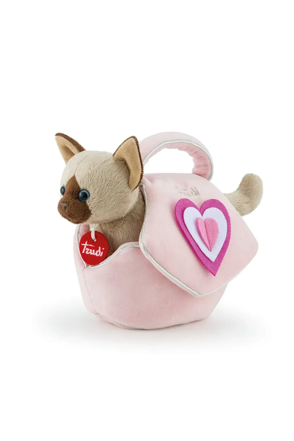 Trudi Fashion Pets 29716 peluche chat sac rose XS 26 cm coeurs
