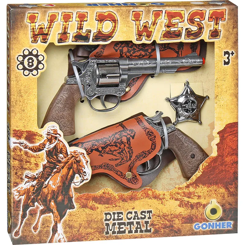 Gonher Wild West set revolver à amorces 8 coups métal