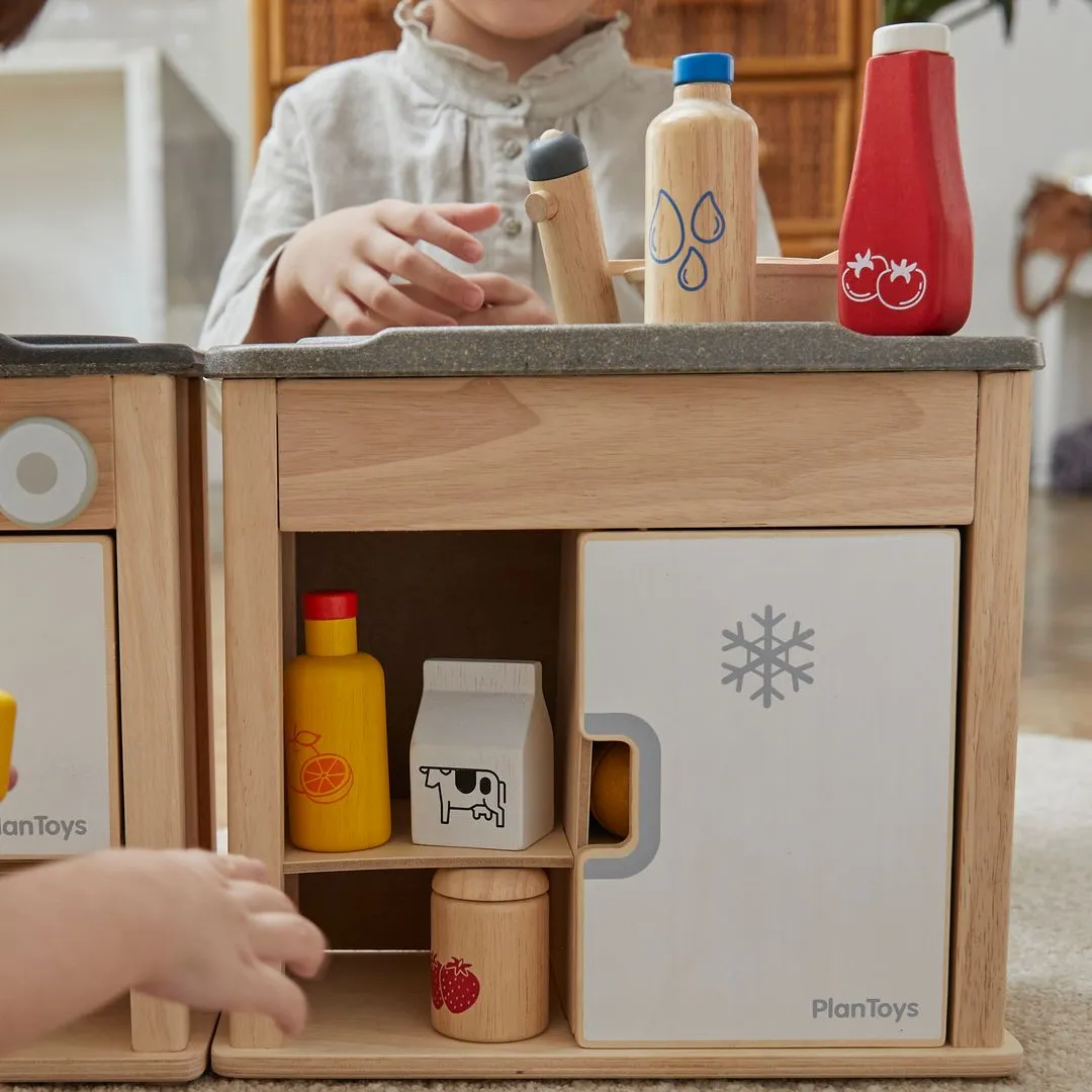 PlanToys Food Beverage set dînette bois 2 ans+