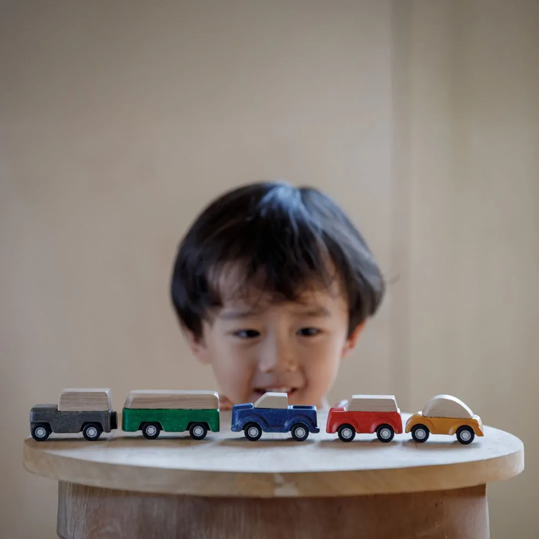 PlanToys PlanWorld set 5 voitures bois dès 3 ans