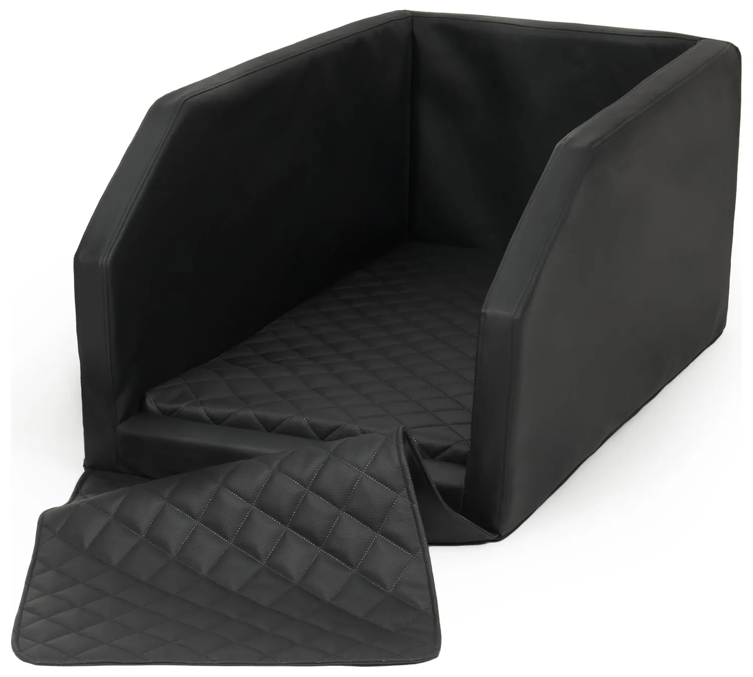 Velinda lit coffre transporteur chien voiture 55x100 noir imperméable