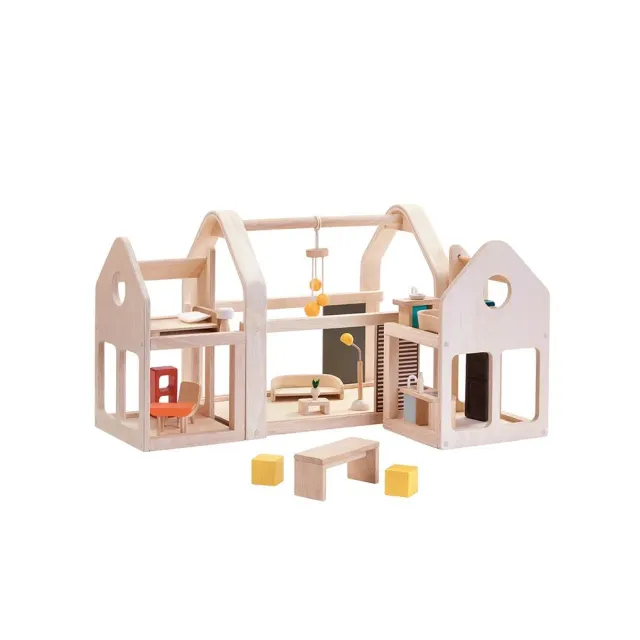 PlanToys Slide N Go Dollhouse maison poupée 20 pièces bois