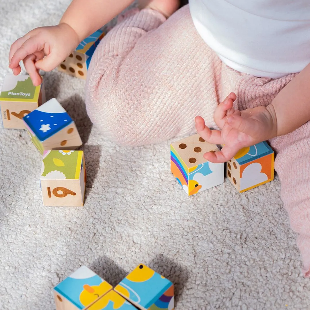 PlanToys Puzzle Cube puzzle cubes chiffres bois
