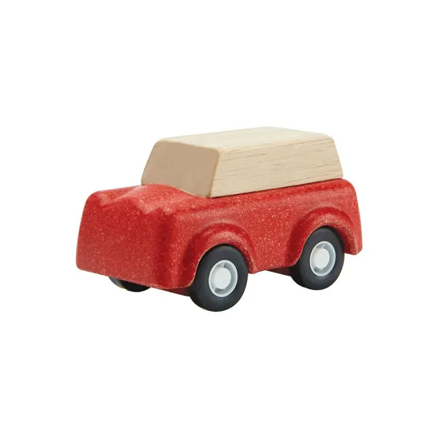 PlanToys Red SUV voiture rouge bois
