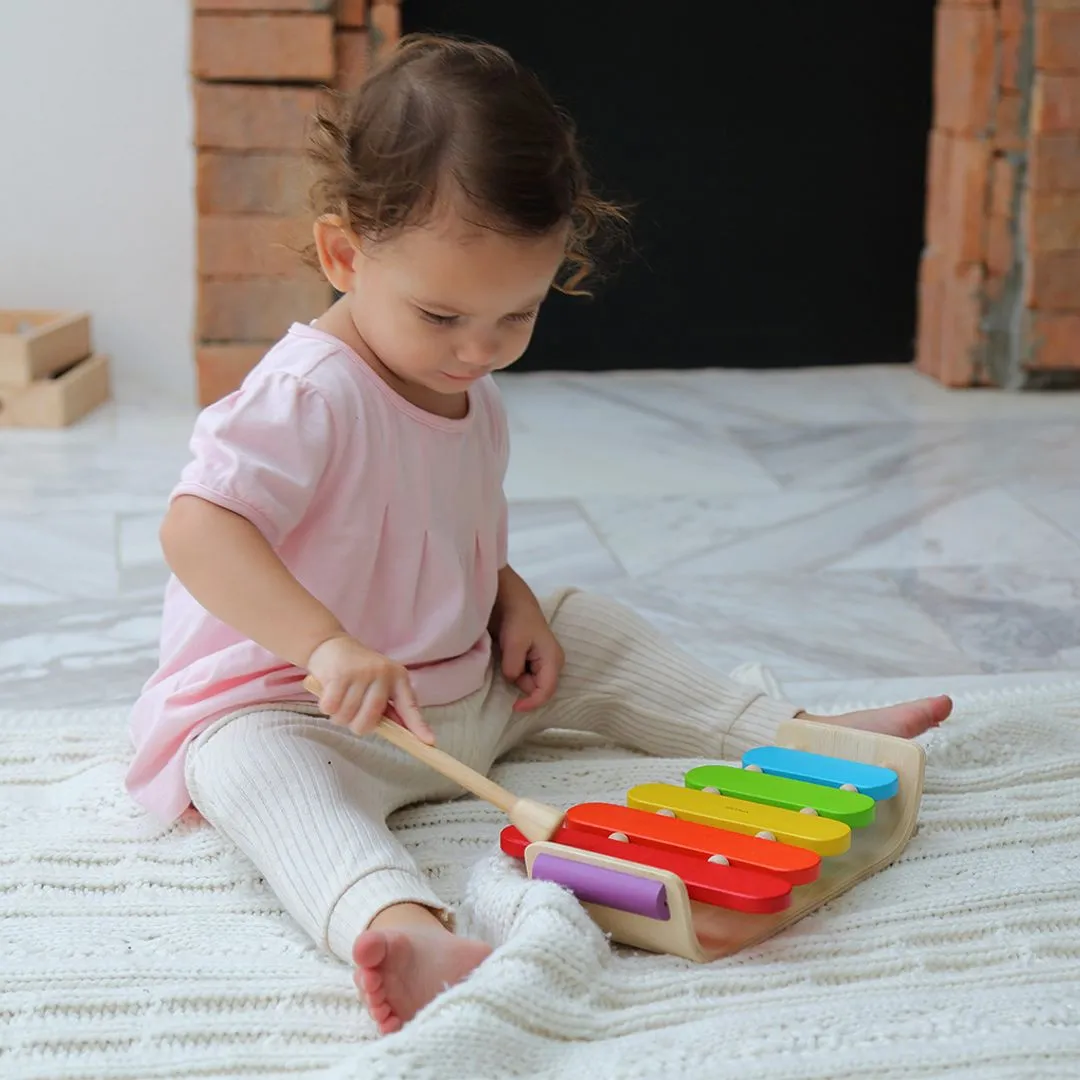 PlanToys Oval Xylophone xylophone bois 5 lames dès 12 mois