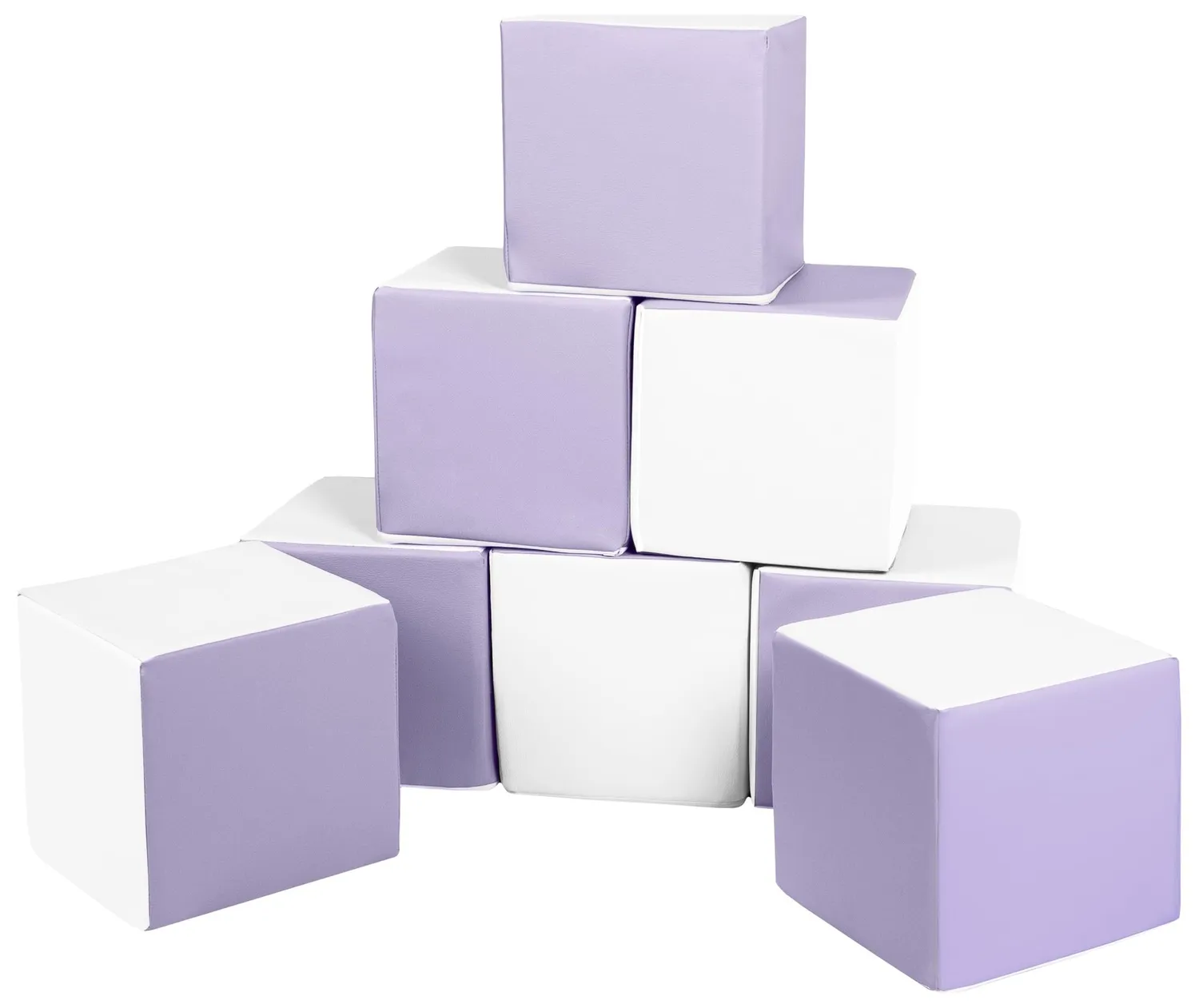 Velinda Cubes Lot de 8 Blocs Mousse Blanc Menthe Crèche