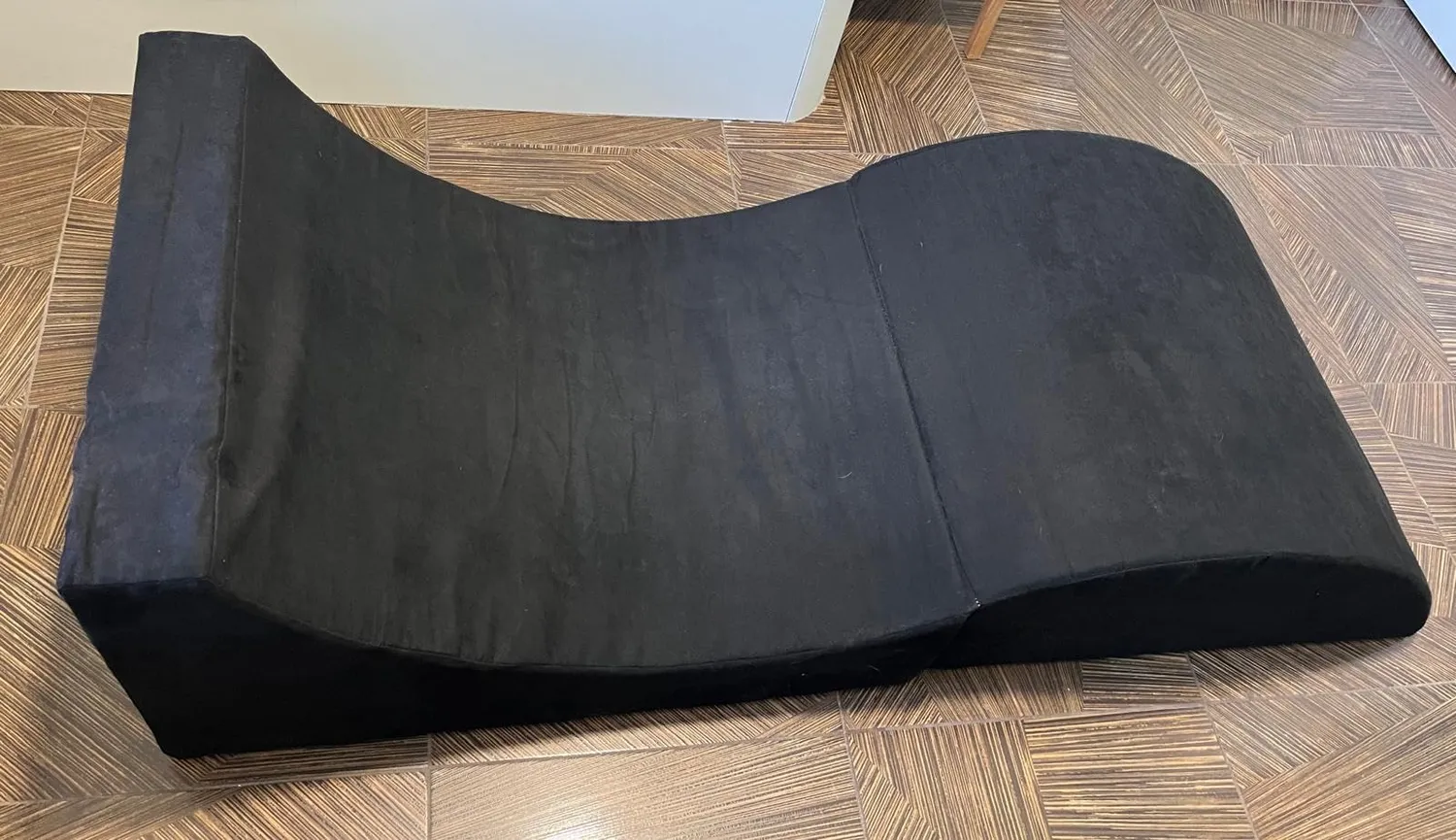 Velinda canapé pouf pliant 3 en 1 noir