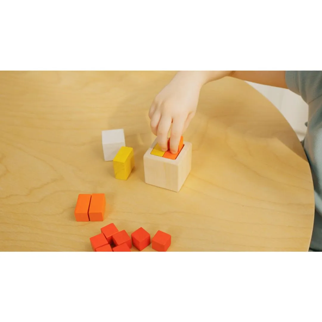 PlanToys Fraction Cubes jeu fractions bois dès 3 ans