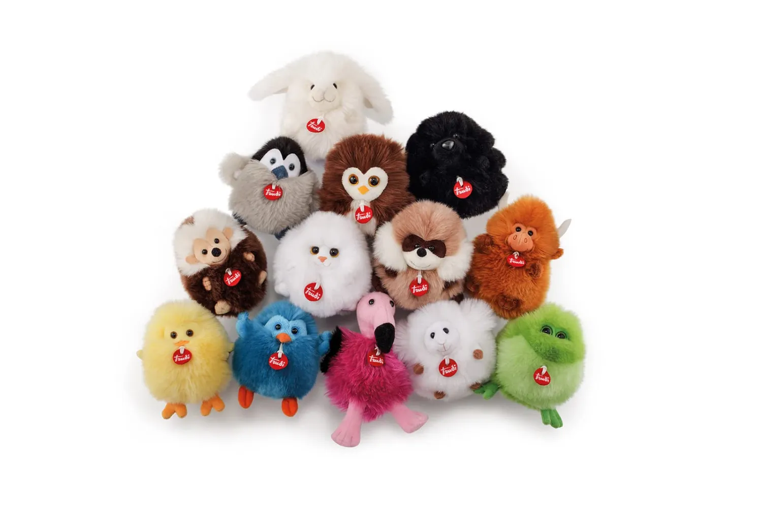 Trudi Sevi Charm raton-laveur boule peluche beige 11 cm