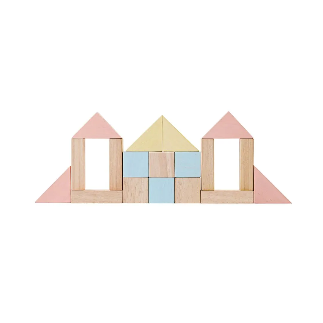 PlanToys 40 Unit Blocks cubes construction 40 pastel
