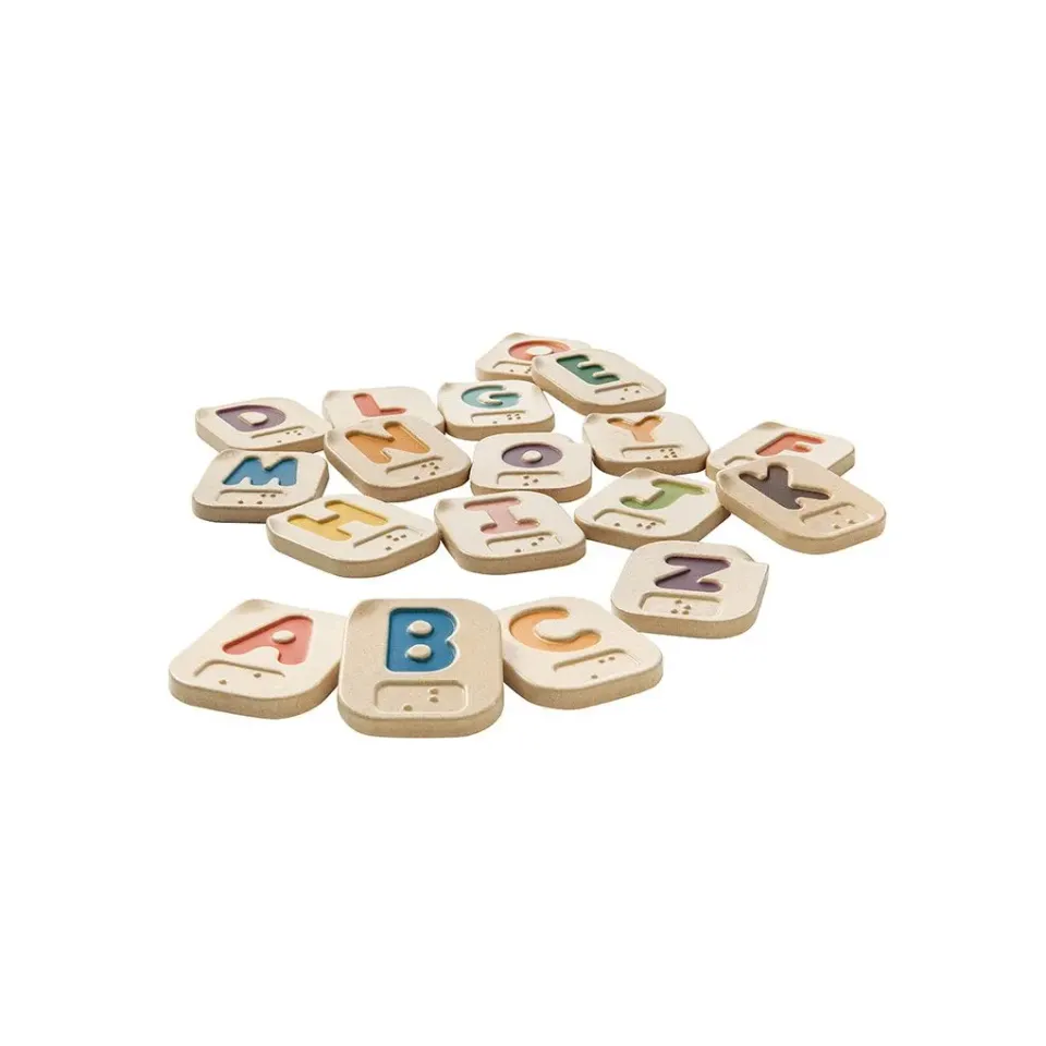 PlanToys Braille Alphabet A-Z lettres bois braille