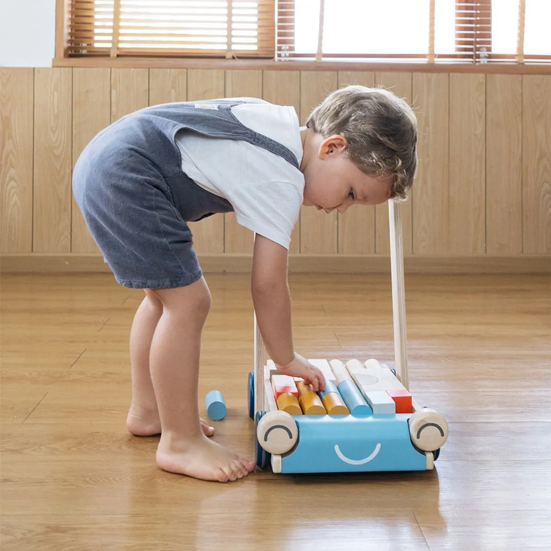 PlanToys Baby Walker Orchard pousseur bois 24 blocs