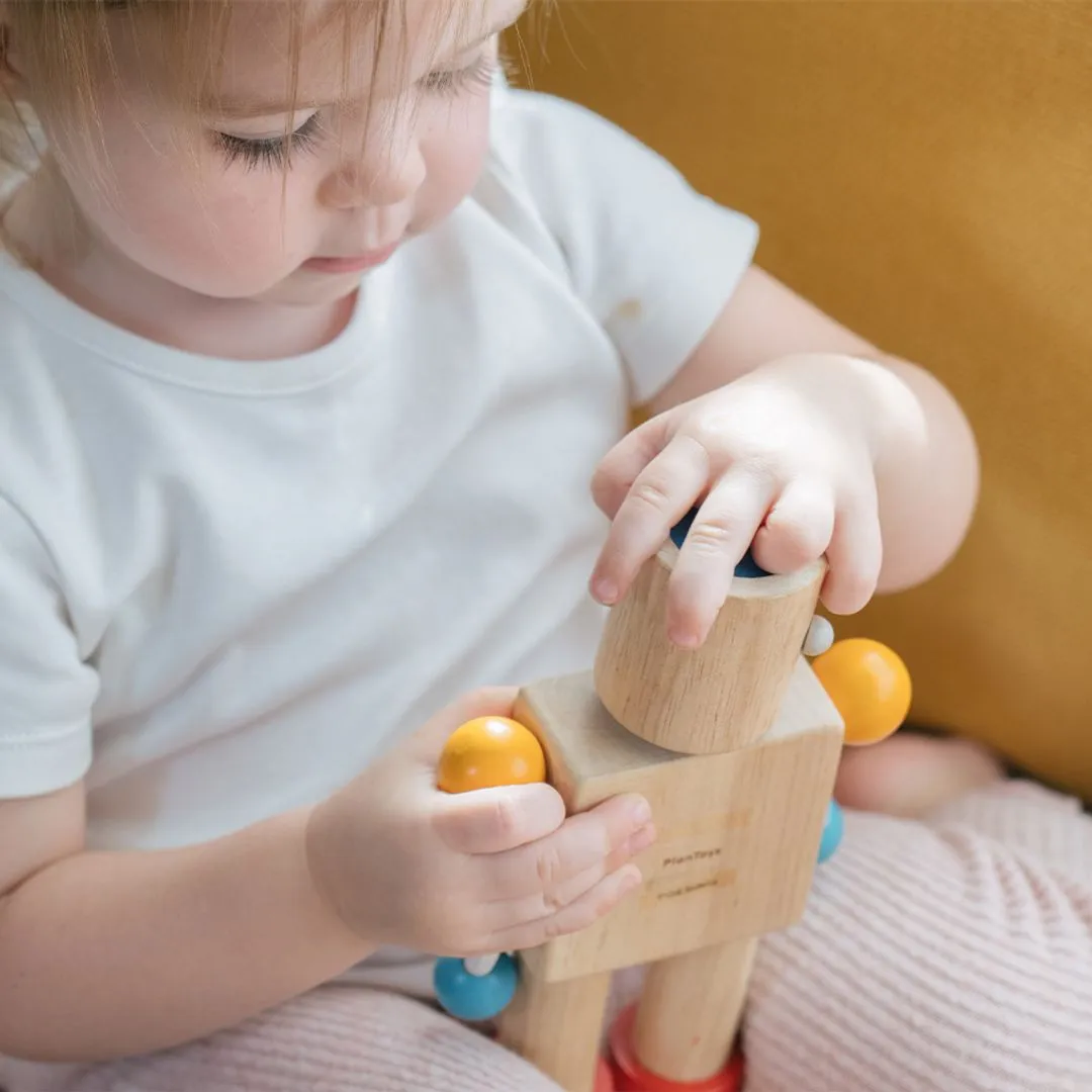 PlanToys Build-A-Robot émotions bois 4 têtes dès 3 ans