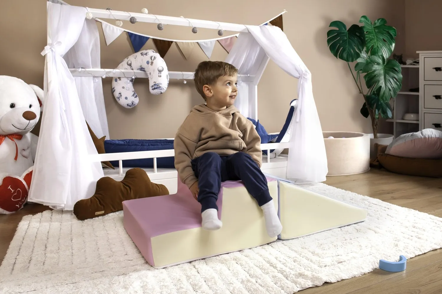 Velinda blocs mousse soft play blanc gris lot de 2 motricité