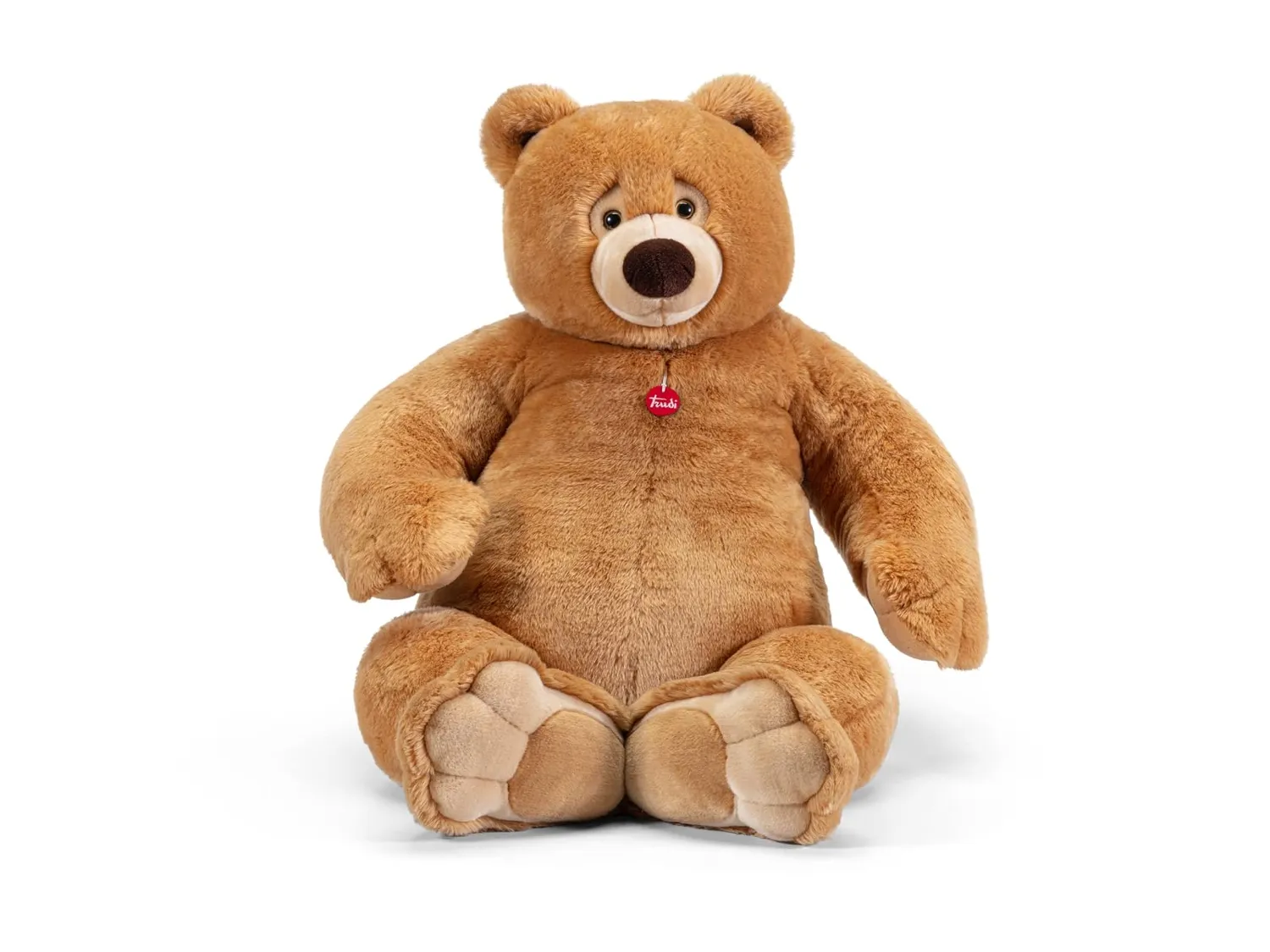 Trudi Ettore ours peluche poils longs regard tendre