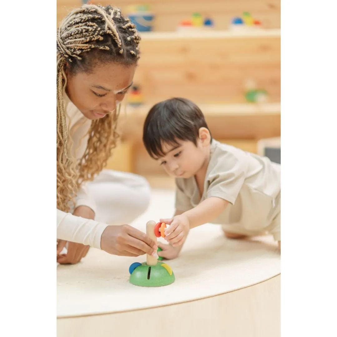 PlanToys Horizontal Stacking empileur horizontal 5 anneaux