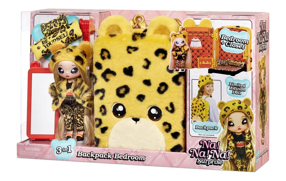 Na! Na! Na! Surprise Jennel Jaguar coffret poupée sac à dos 3-en-1 articulée