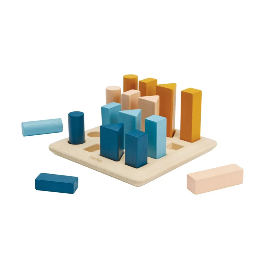 PlanToys Orchard Geometric Peg Board jeu chevilles bois