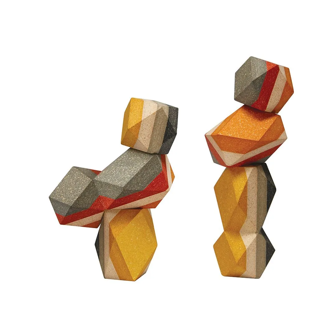 PlanToys Geo Stacking Rock pierres à empiler bois 6 pièces
