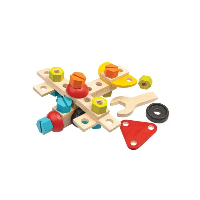 PlanToys Construction Set coffret 40 pièces bois