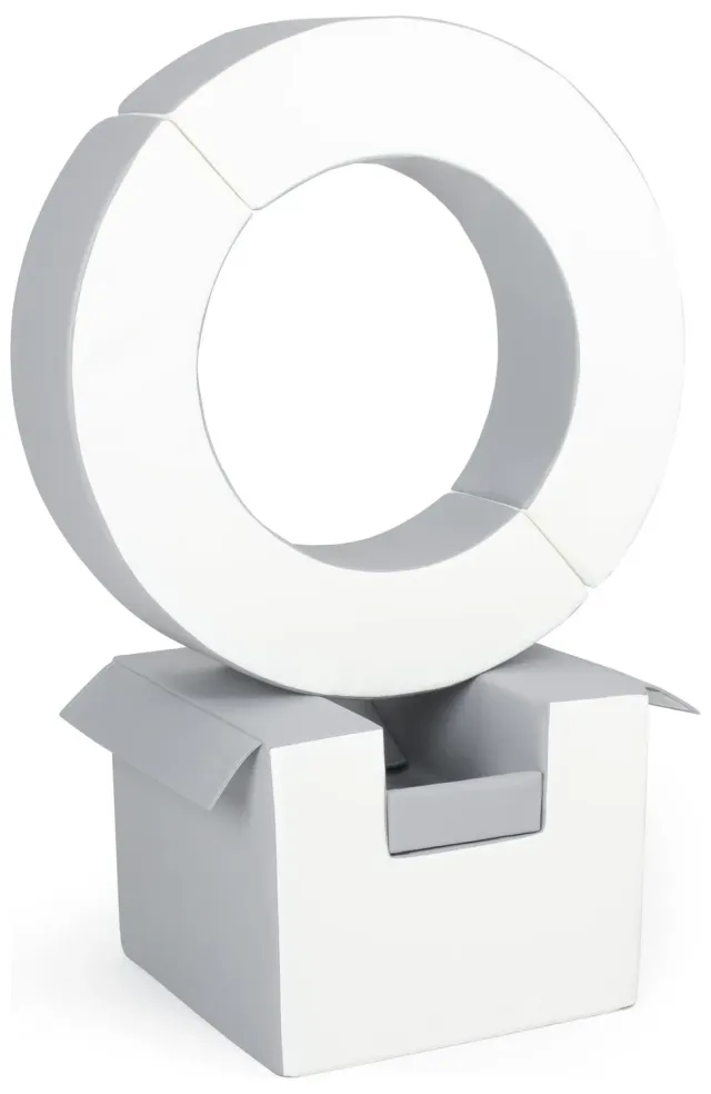 Velinda Hoop Cercle lot 3 blocs mousse blanc gris motricité