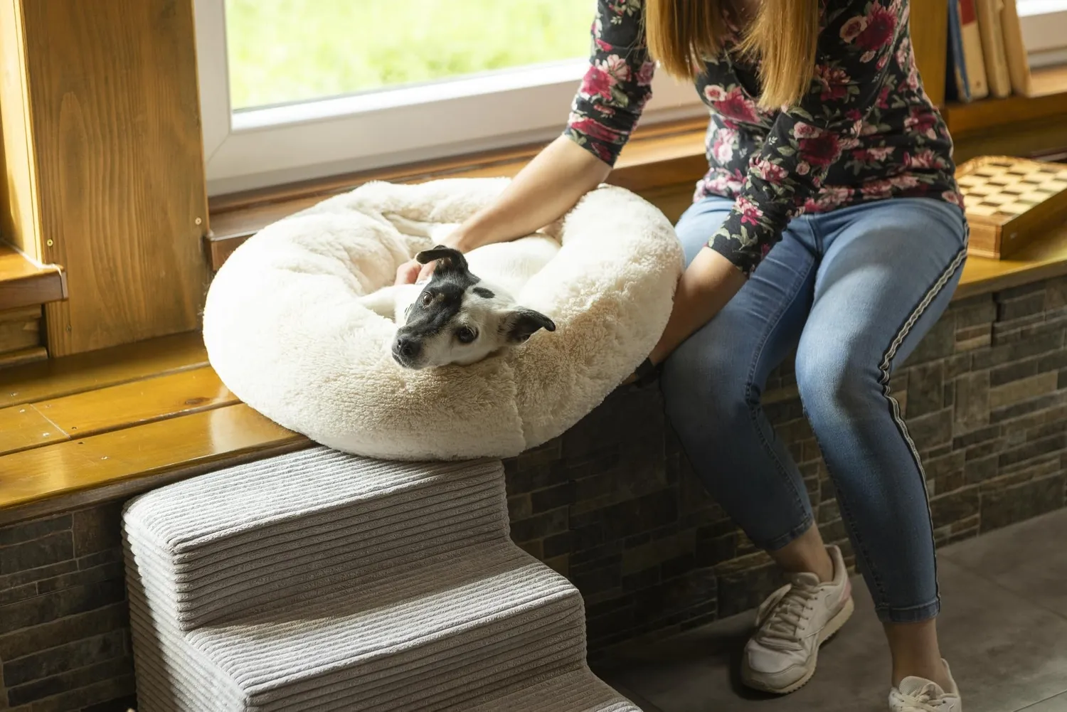 Velinda Lit Donut Nuage Chien Chat 60cm Gris