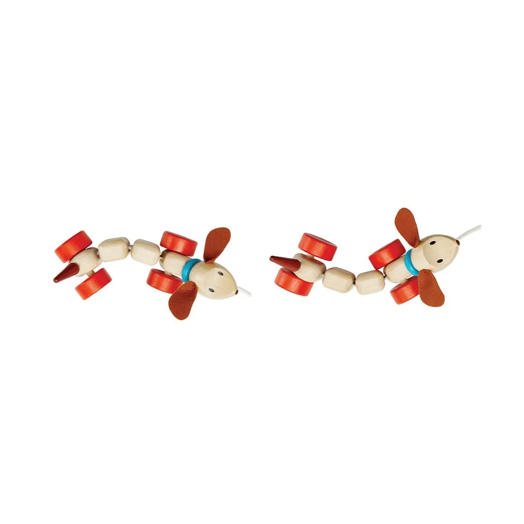 PlanToys Happy Puppy jouet à tirer chien premiers pas