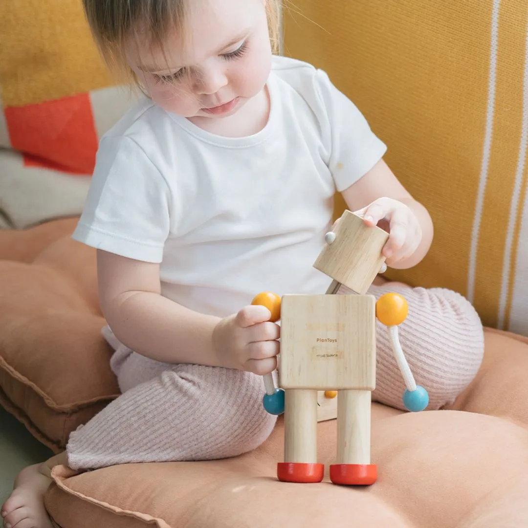 PlanToys Build-A-Robot émotions bois 4 têtes dès 3 ans