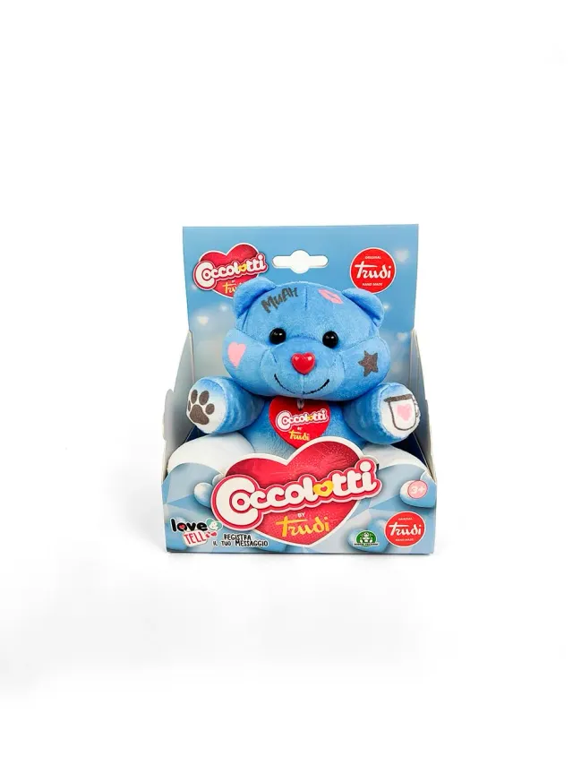 Trudi Coccolotti 25041 peluche ours bleu Sky voix 15 cm