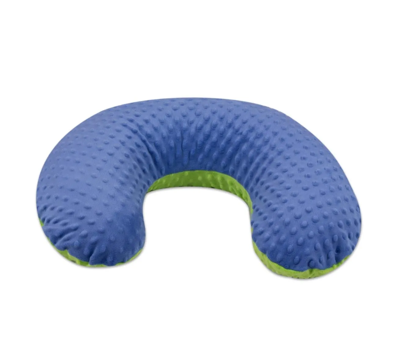 Velinda Minky Forme en C coussin allaitement bleu-vert