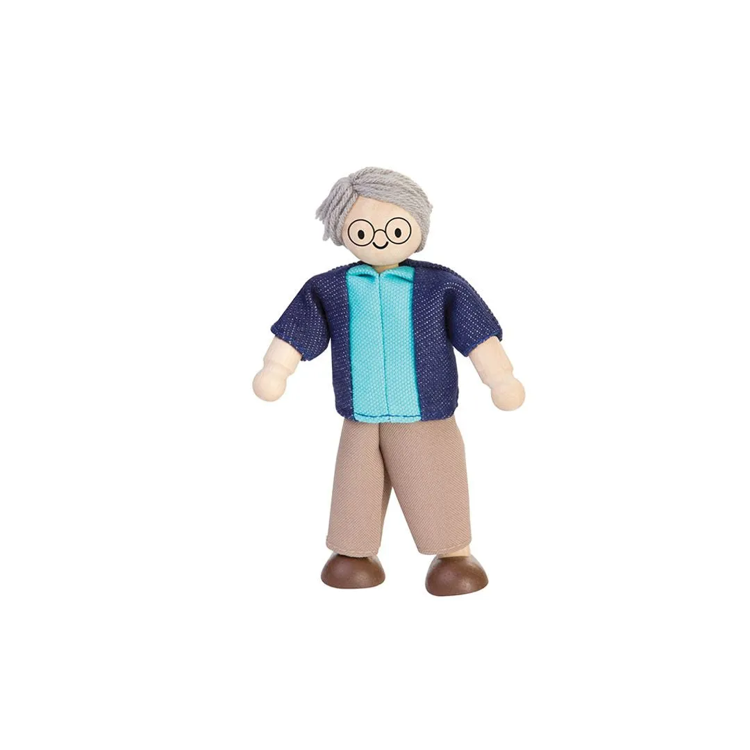 PlanToys Grandfather figurine maison de poupée peau claire